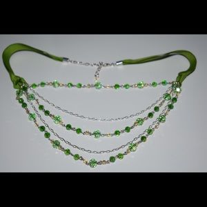 Green beaded necklace
